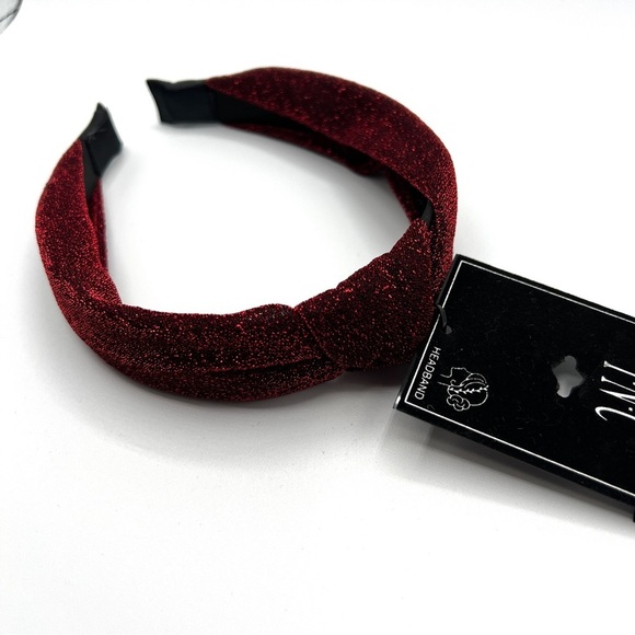 INC Holiday Lane Sparkle Knotted Headband in Red NWT MSRP $25 - Picture 2 of 5